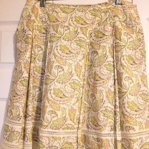 Oscar de la Renta paisley Skirt sz 12